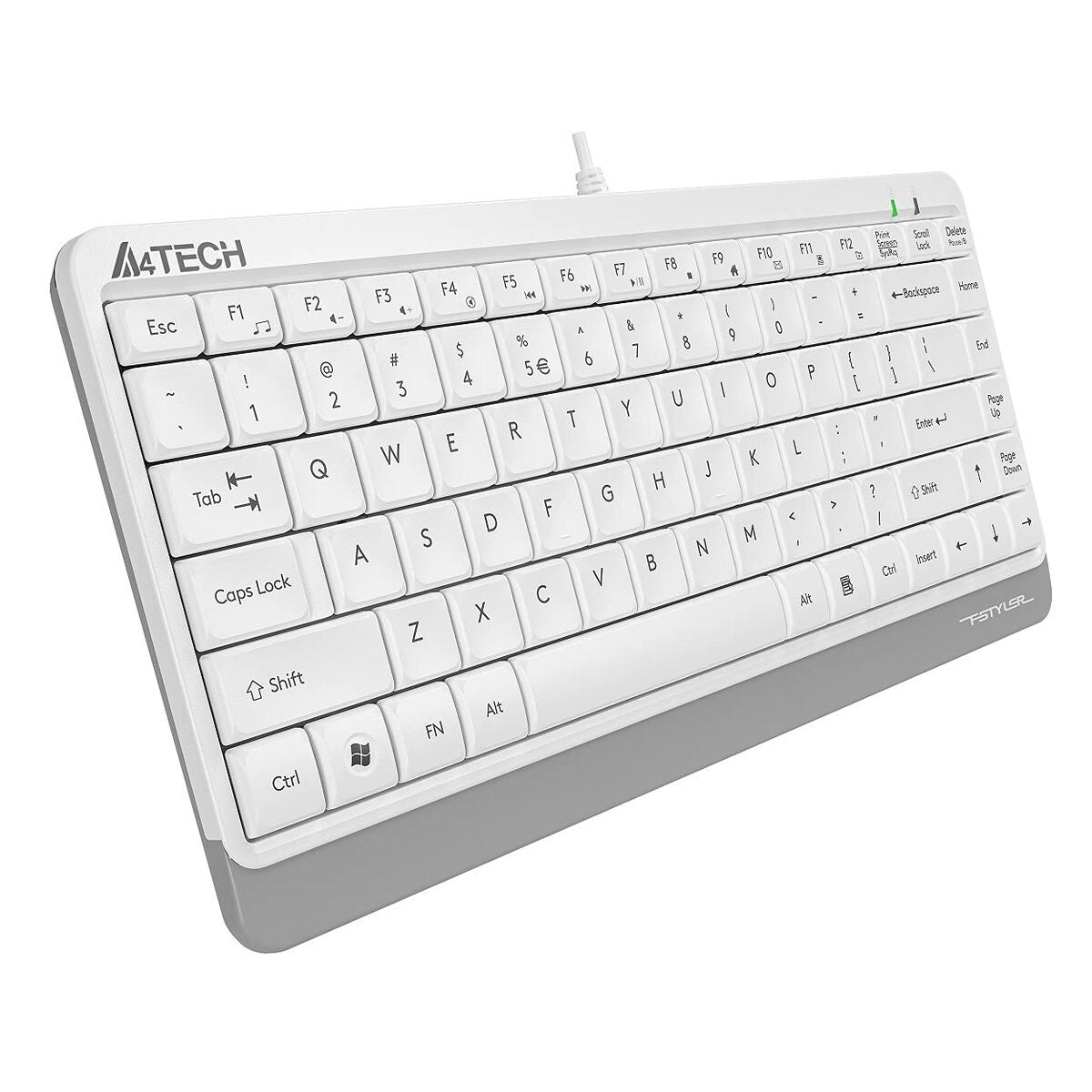 Keyboard A4 Tech A4TKLA47119 QWERTY White English - CA International   #