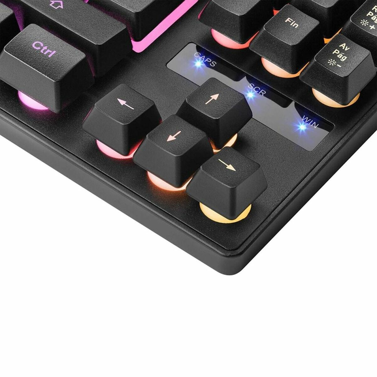 Gaming Tastatur Mars Gaming MKTKLES LED RGB Qwerty Spanisch - CA International  