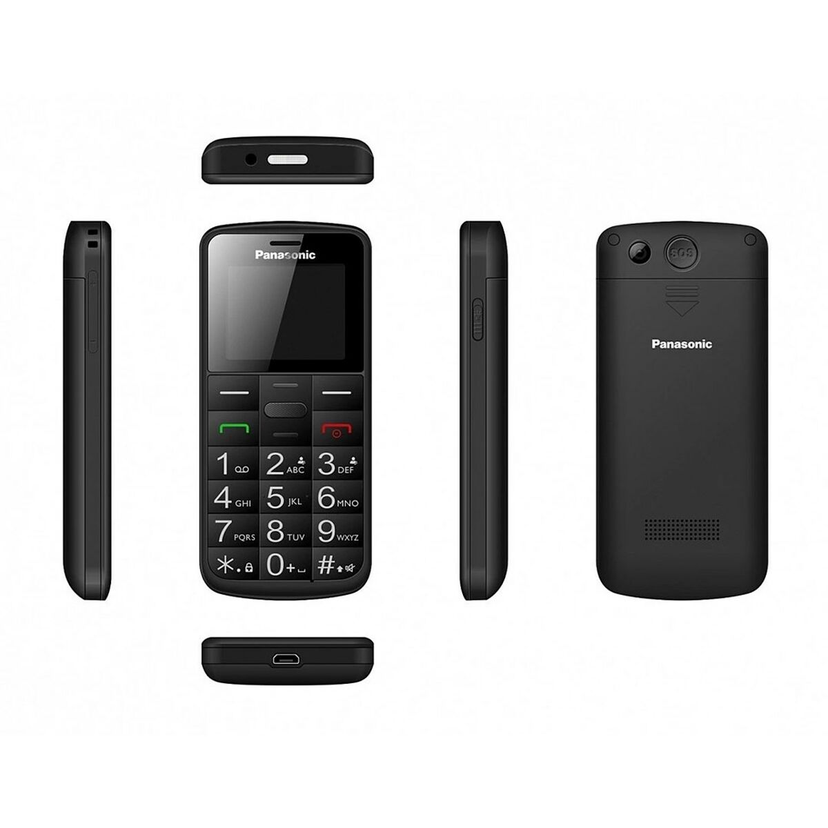 Mobile telephone for older adults Panasonic KX-TU110 1,77" Black - CA International   #