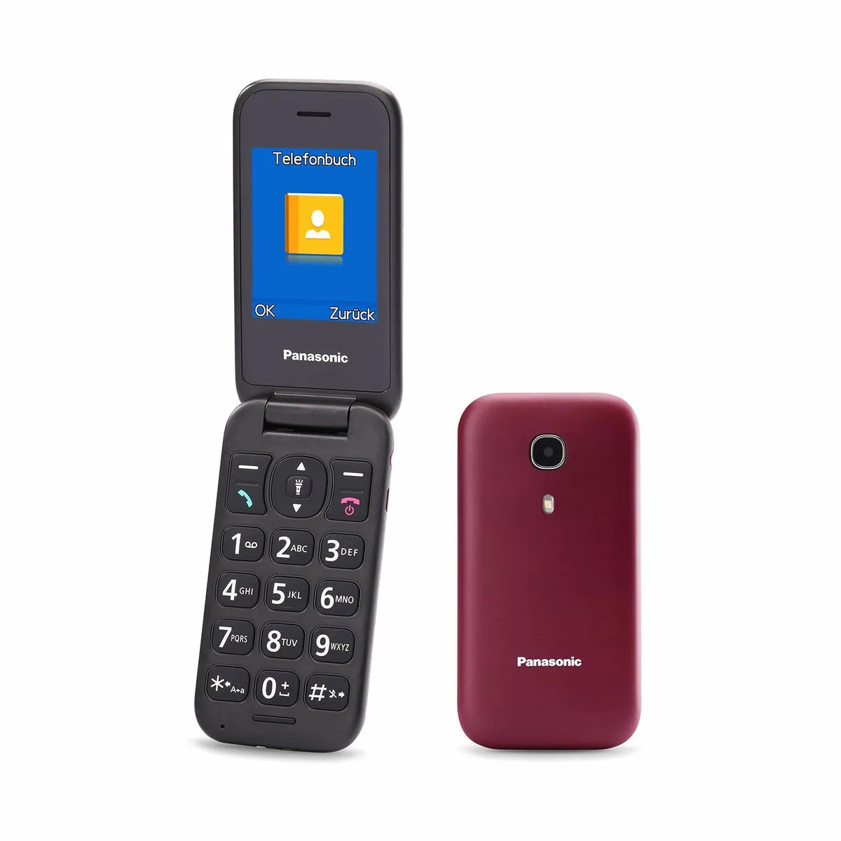 Mobile phone Panasonic KX-TU400EXR Red Burgundy - CA International