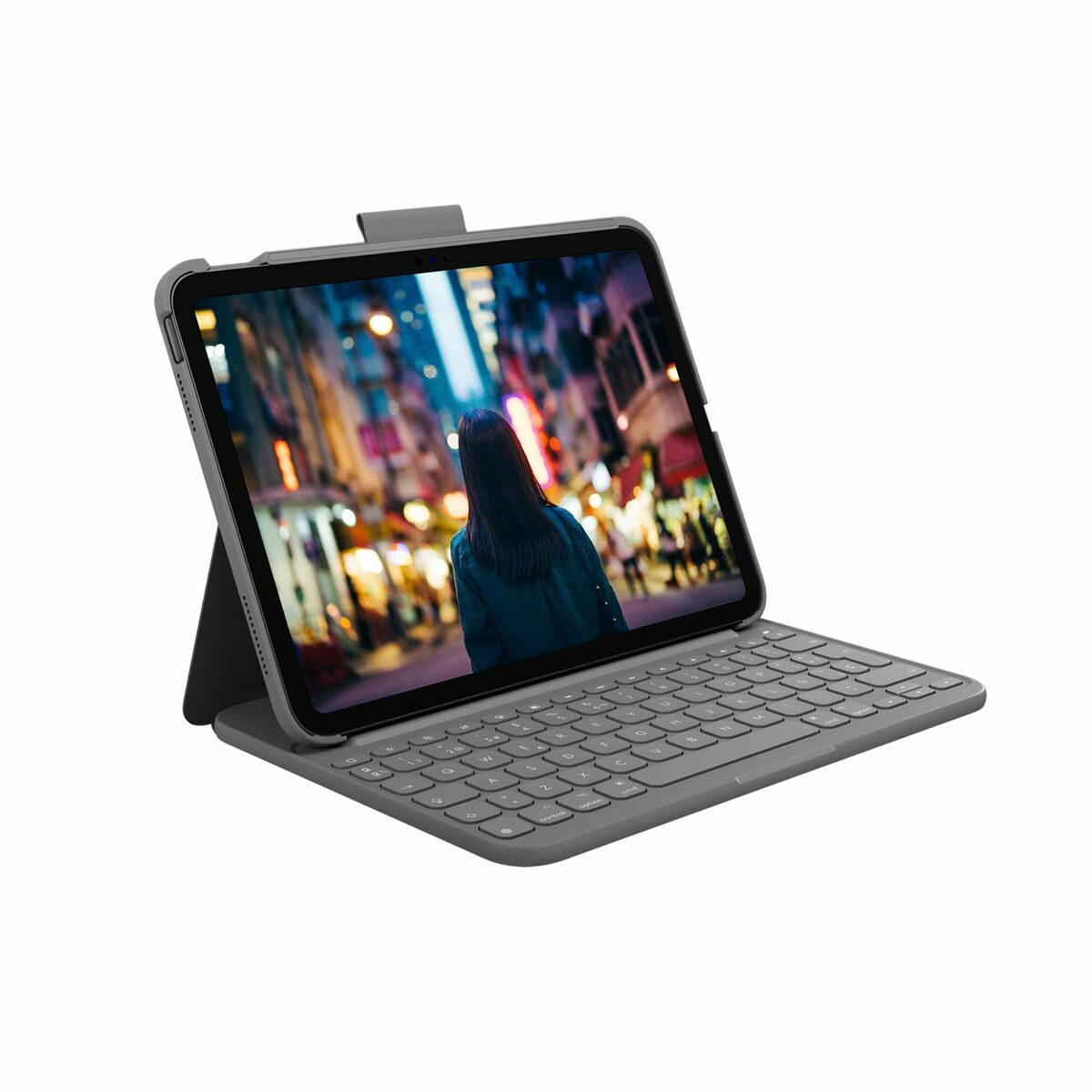 iPad Case + Keyboard Logitech Slim Folio Grey Spanish Qwerty - CA International