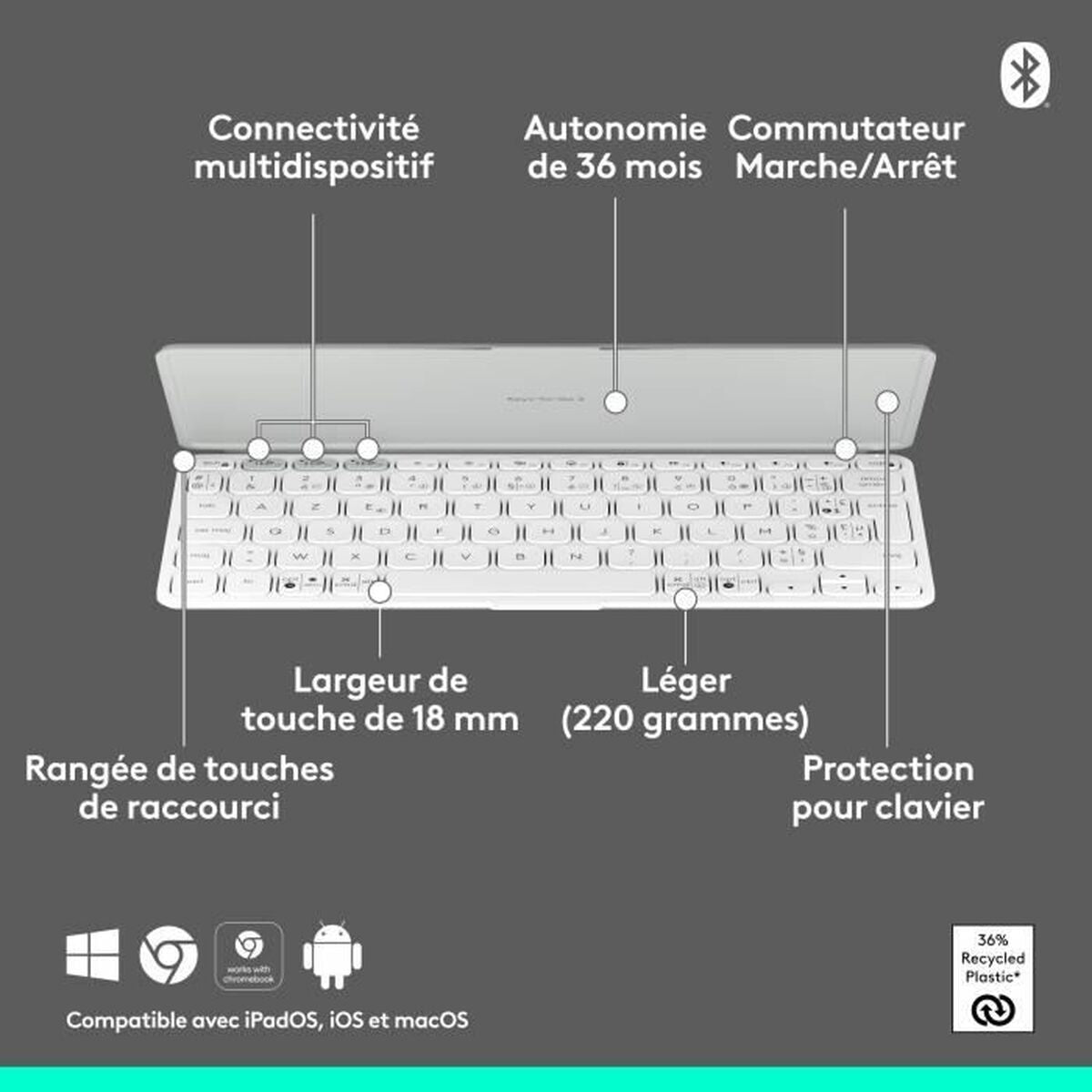 iPad-Case + Tastatur Logitech Keys-to-Go 2 - CA International  