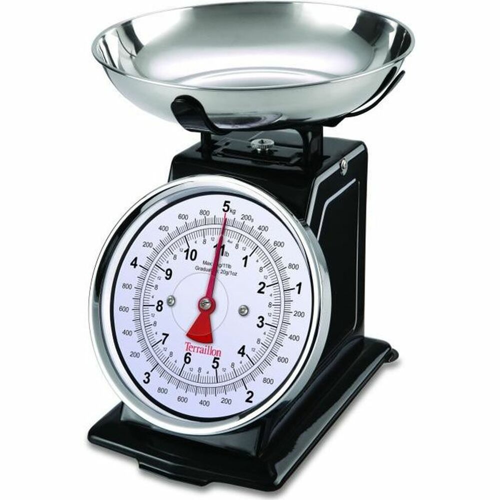 kitchen scale Terraillon Retro Deco Black 5 kg 1 L - CA International  