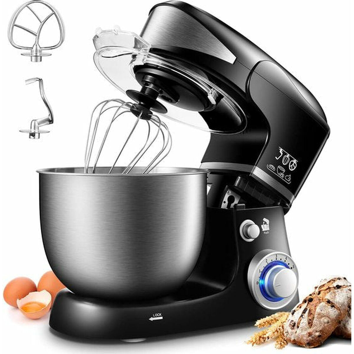 Blender/pastry Mixer Royalty Line PKM-1600 1800 W Black - CA International   #