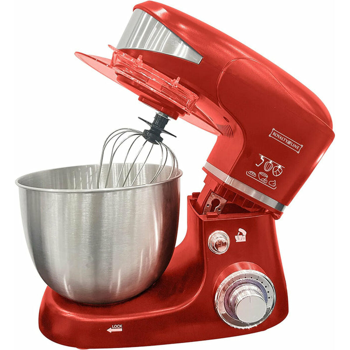 Blender/pastry Mixer Royalty Line PKM-1600 Red 1800 W 5,5 L - CA International   #