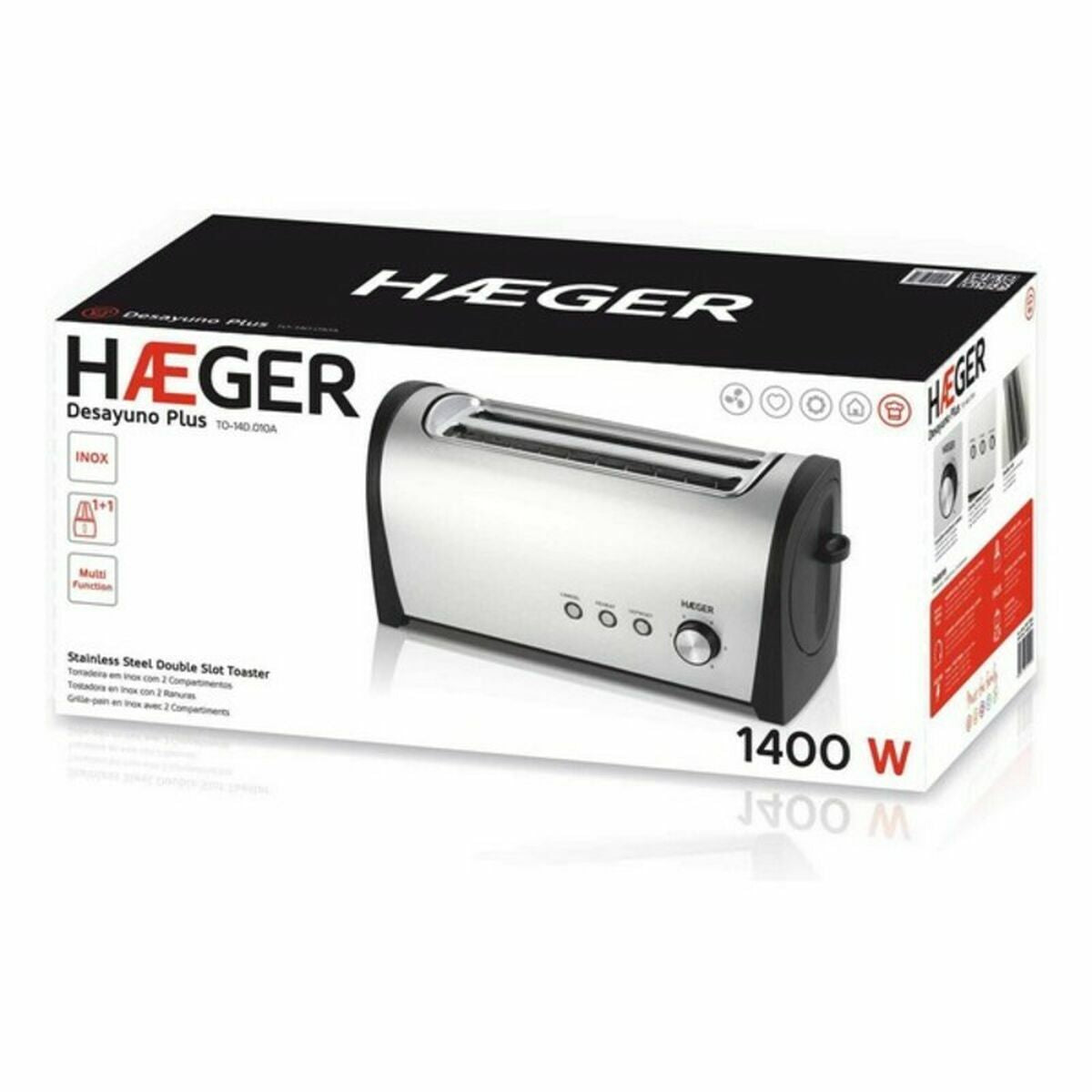 Toaster Haeger TO-14D.010A 1400 W Grau - CA International 