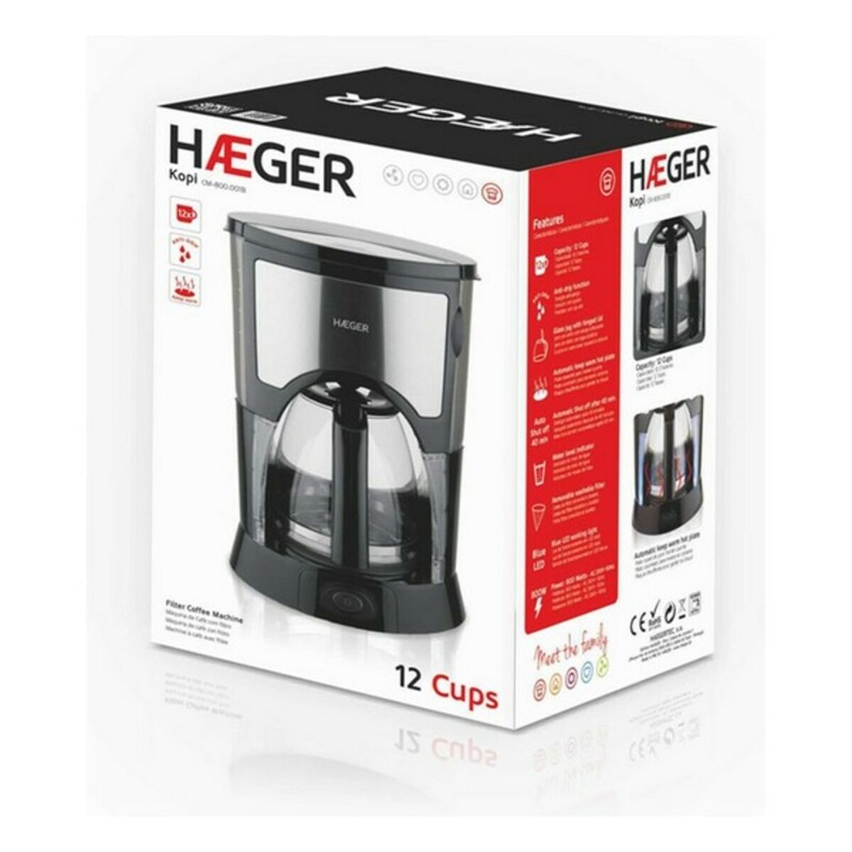 Elektrische Kaffeemaschine Haeger 800W - CA International 