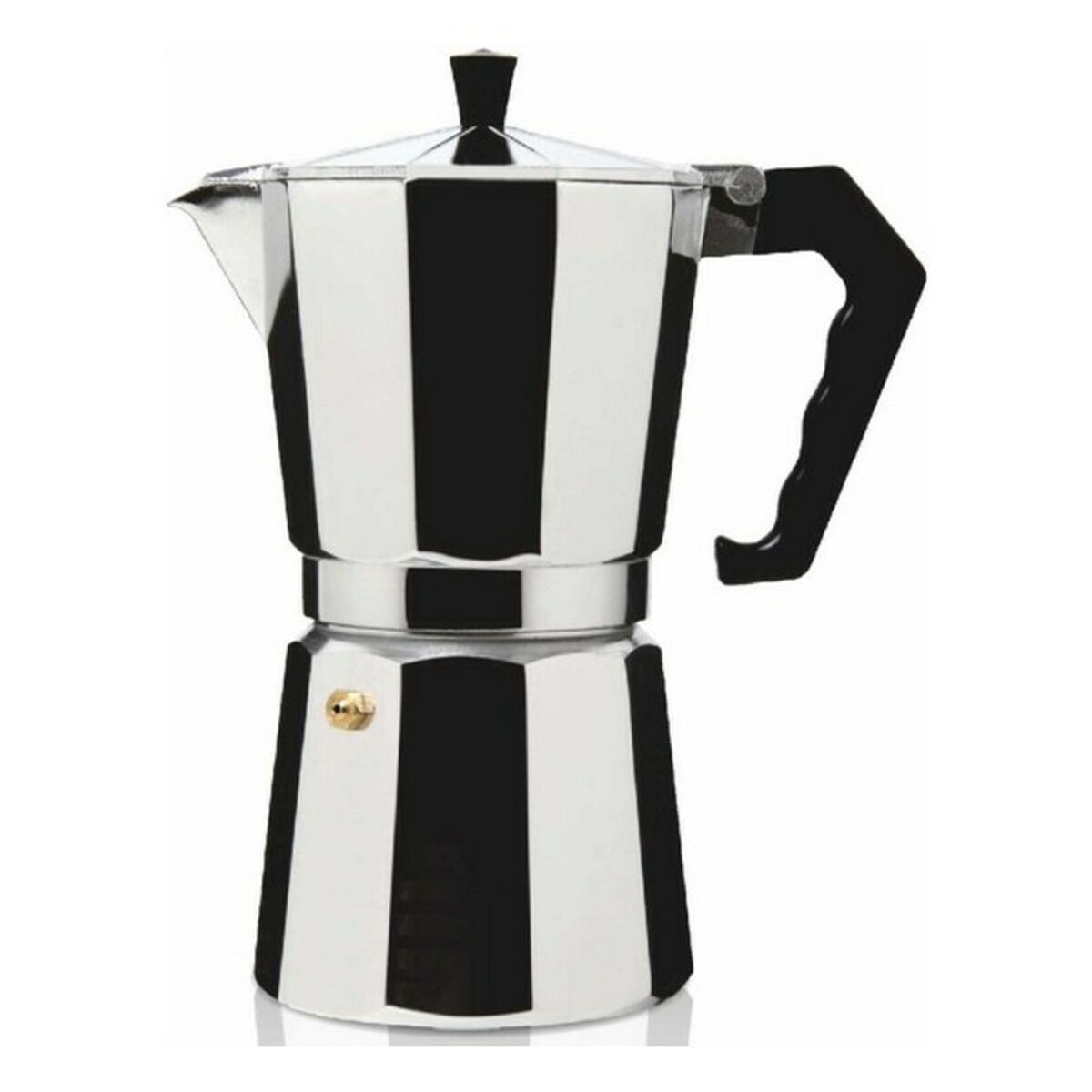 Italian Coffee Pot Haeger Moka Aluminium - CA International   #