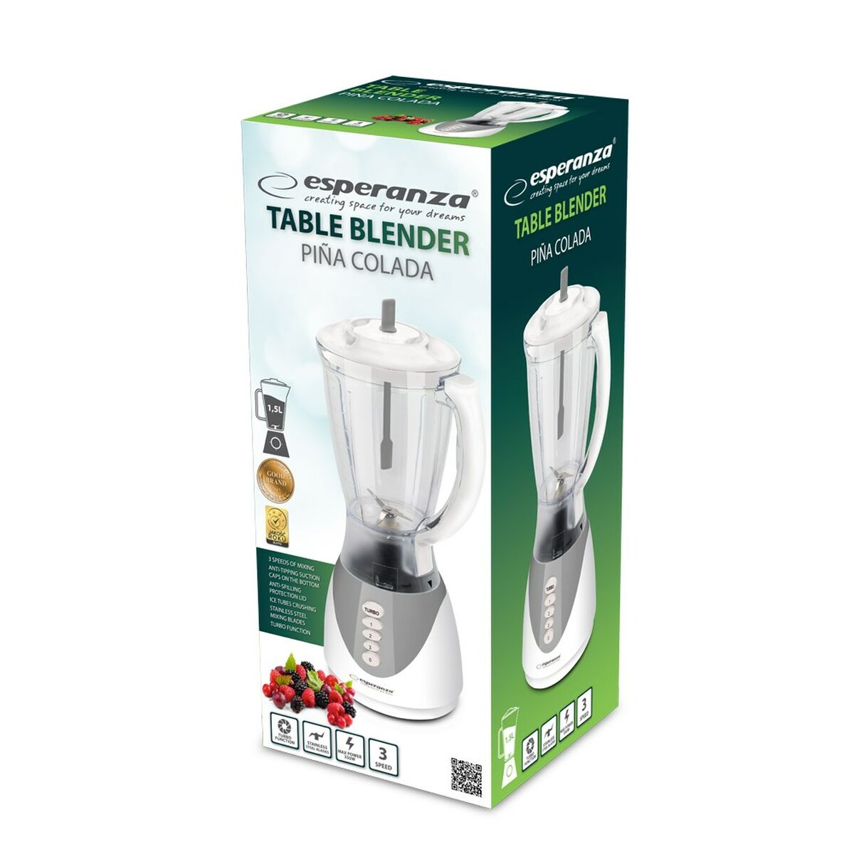 Cup Blender Esperanza EKM023E Grey 350 W 1,5 L - CA International   #