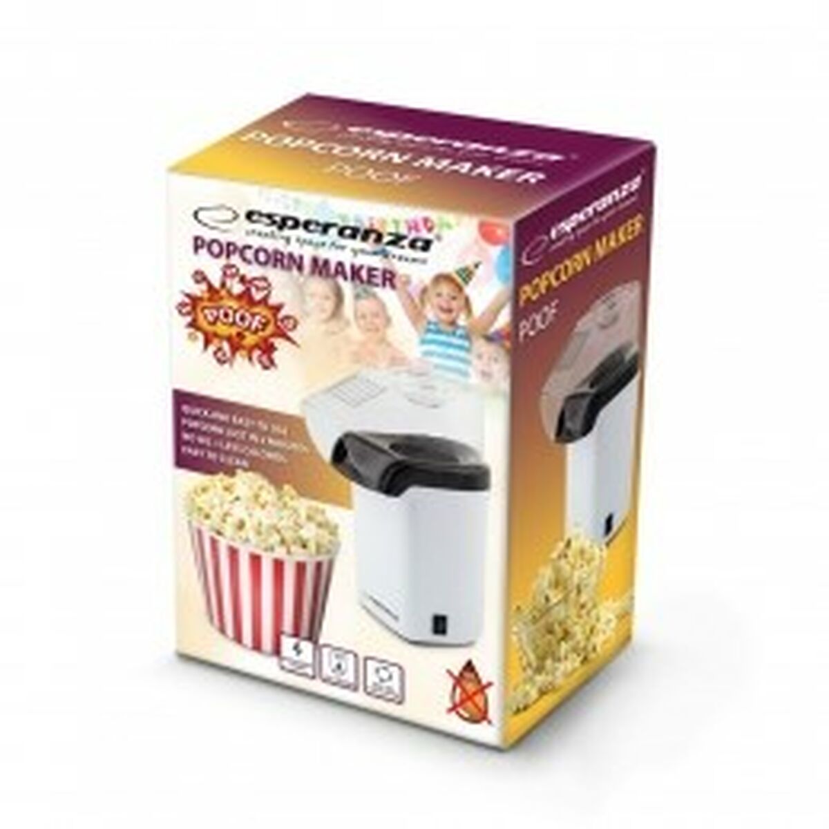 Popcorn Maker Esperanza EKP005W Black - CA International  