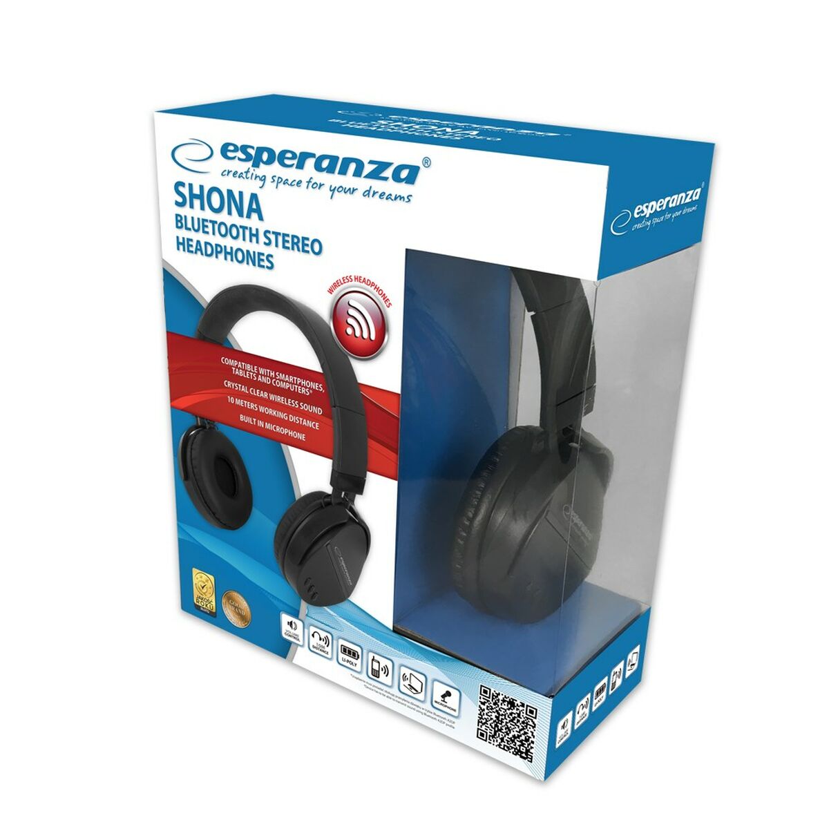 Bluetooth Kopfhörer mit Mikrofon Esperanza EH217K - CA International 