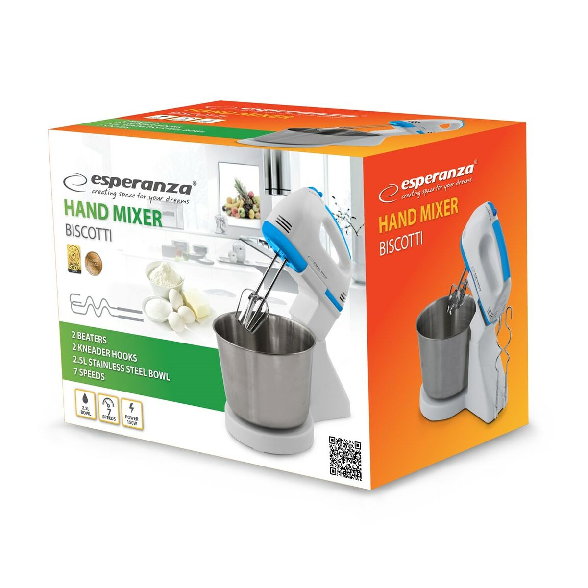 Cup Blender Esperanza EKM019WB White 150 W - CA International   #