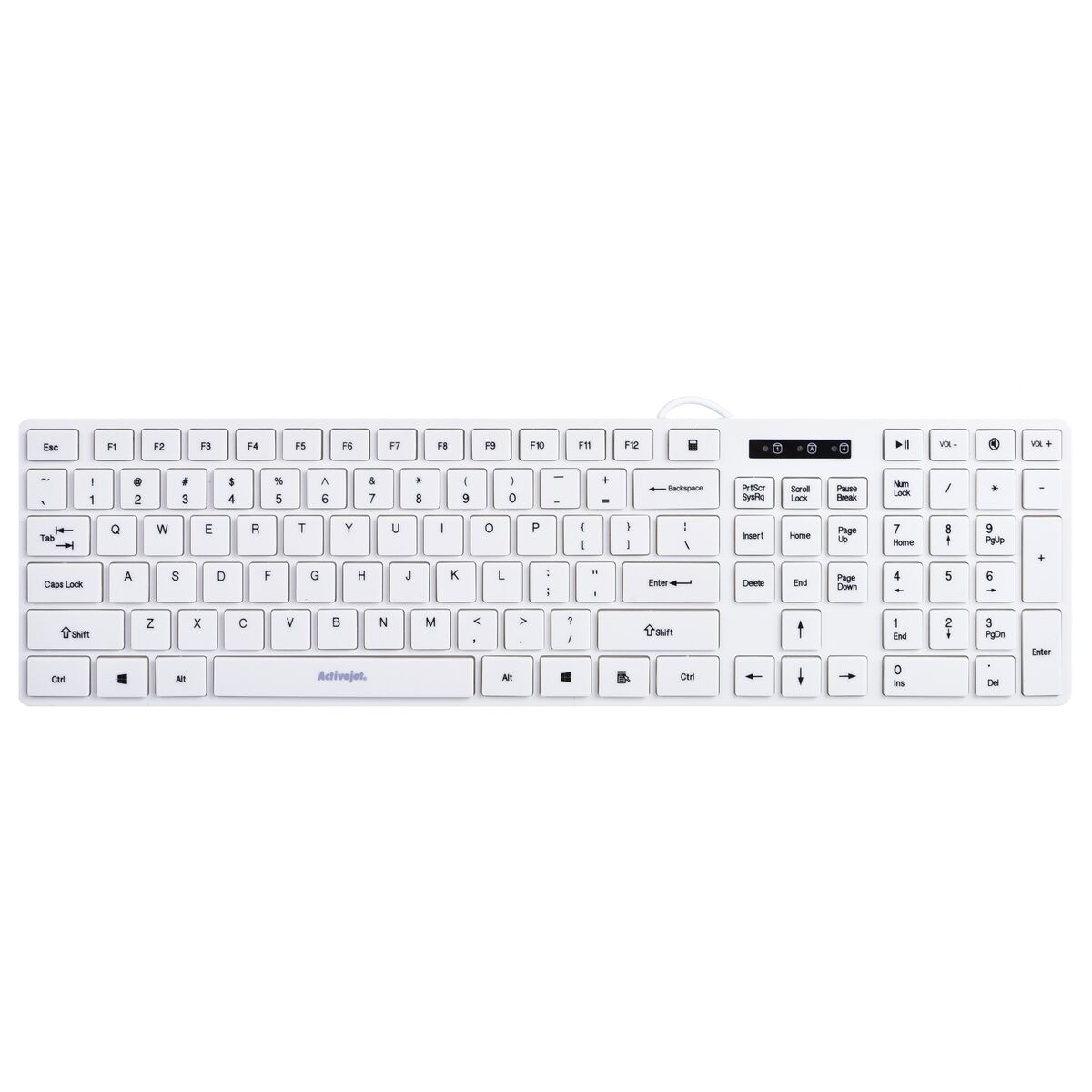 Keyboard Activejet Klawiatura USB K-3066SW White QWERTY - CA International   #