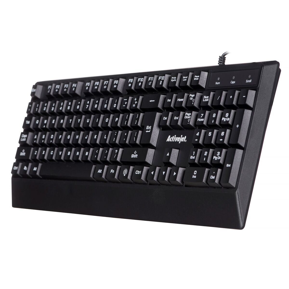 Tastatur Activejet K-3255 Schwarz Schwarzweiß QWERTY - CA International  