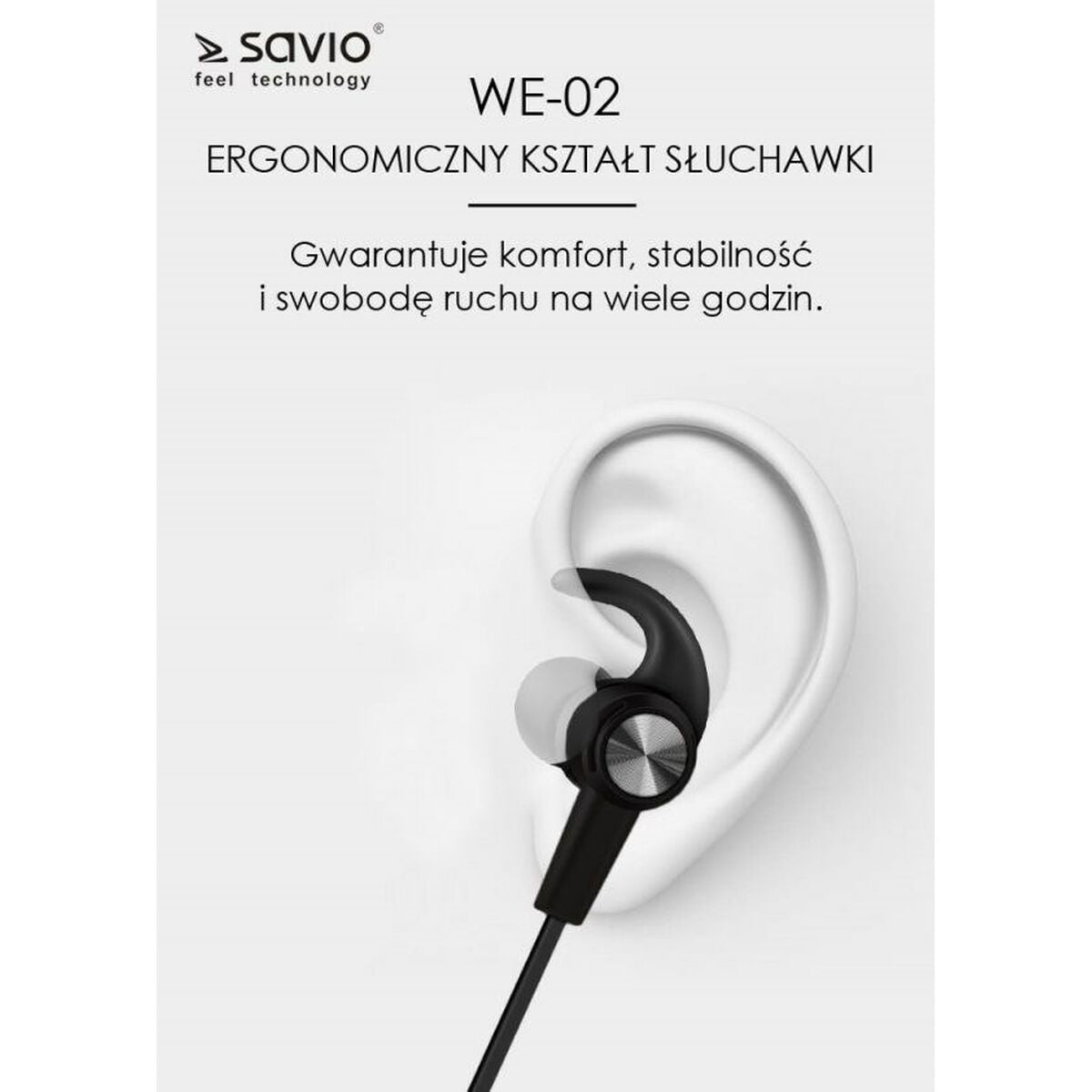 Bluetooth Kopfhörer Sport Savio WE-02 Schwarz - CA International 