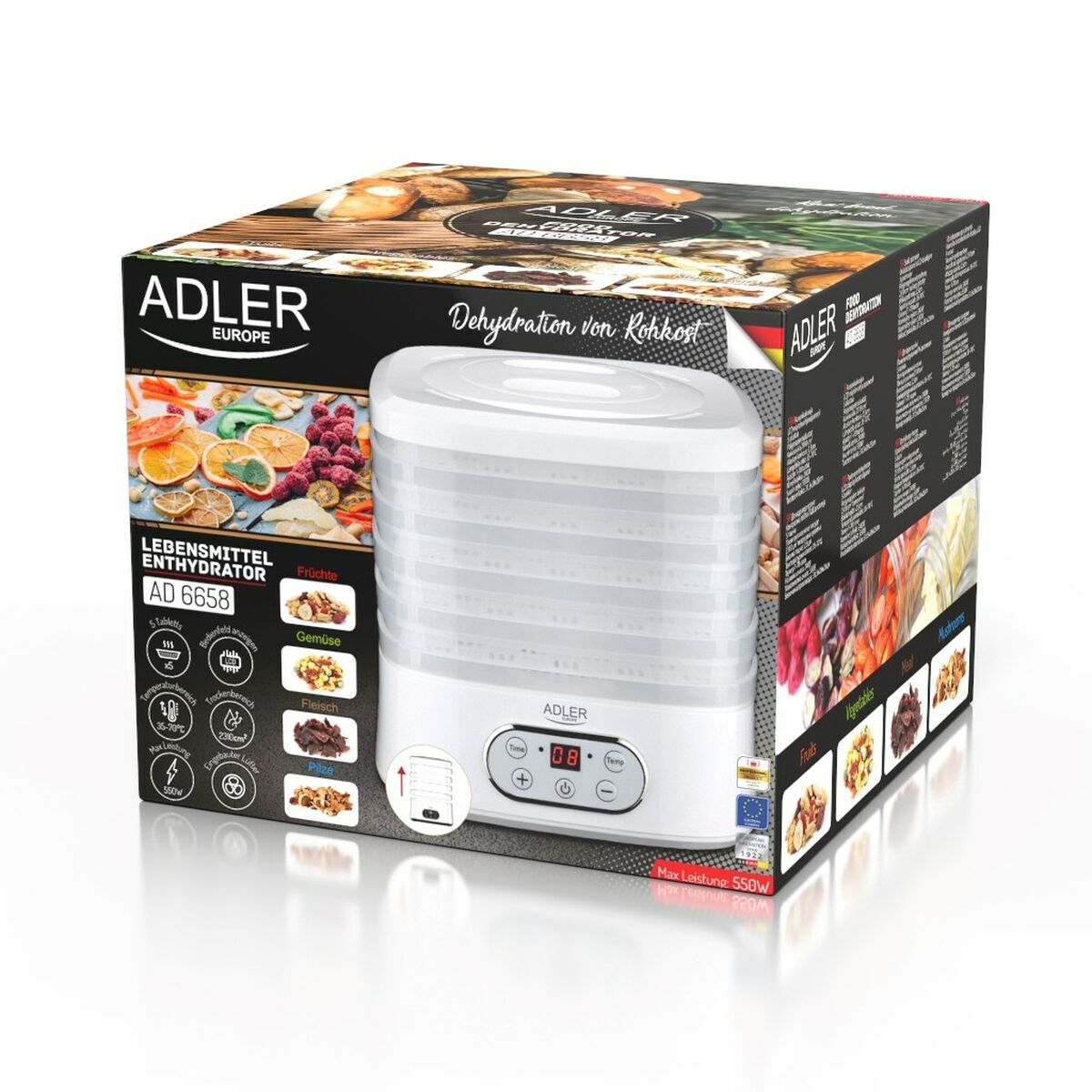 Food Dehydrator Adler AD 6658 550 W - CA International   #