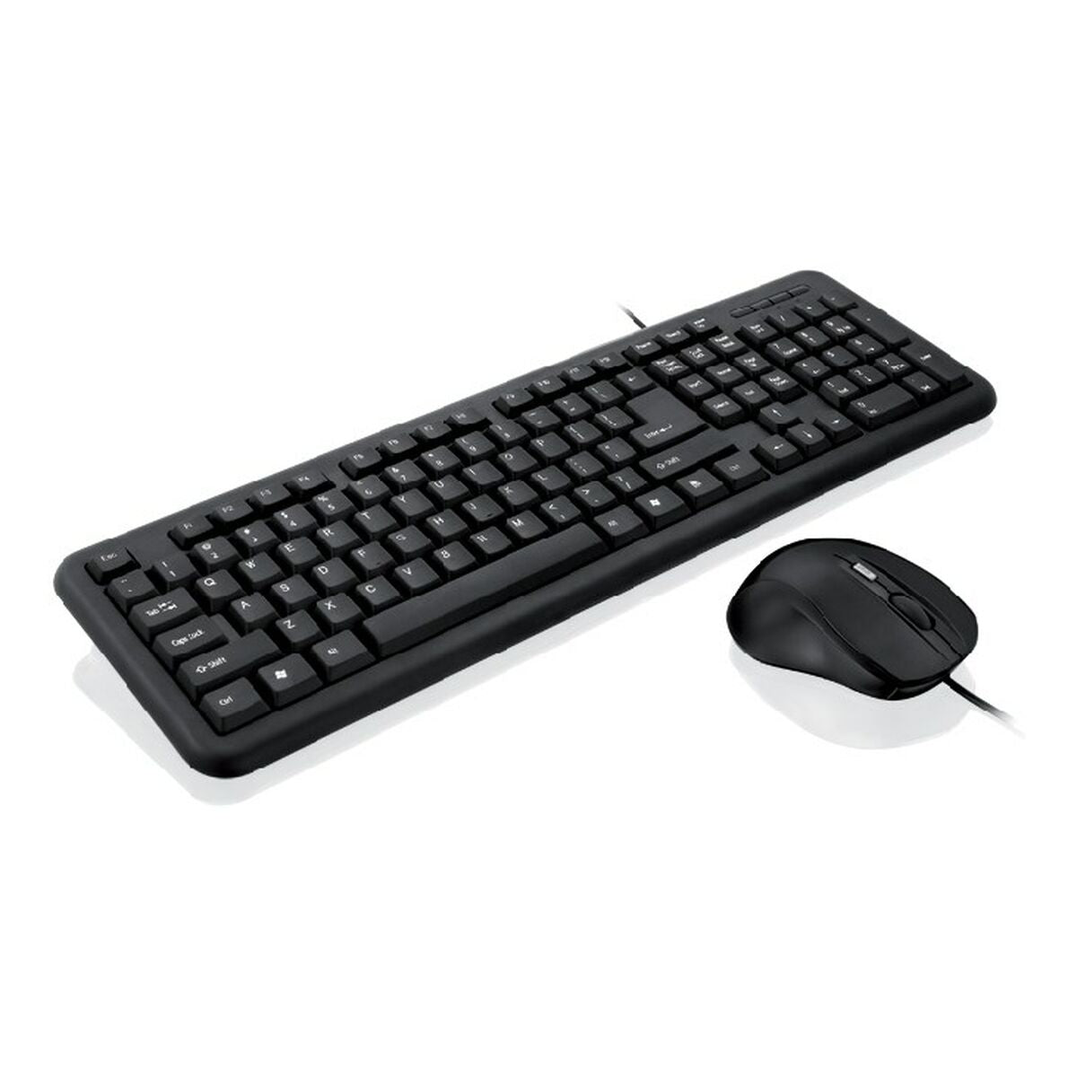 Tastatur mit Maus Ibox OFFICE KIT II Schwarz Schwarzweiß Englisch QWERTY - CA International  