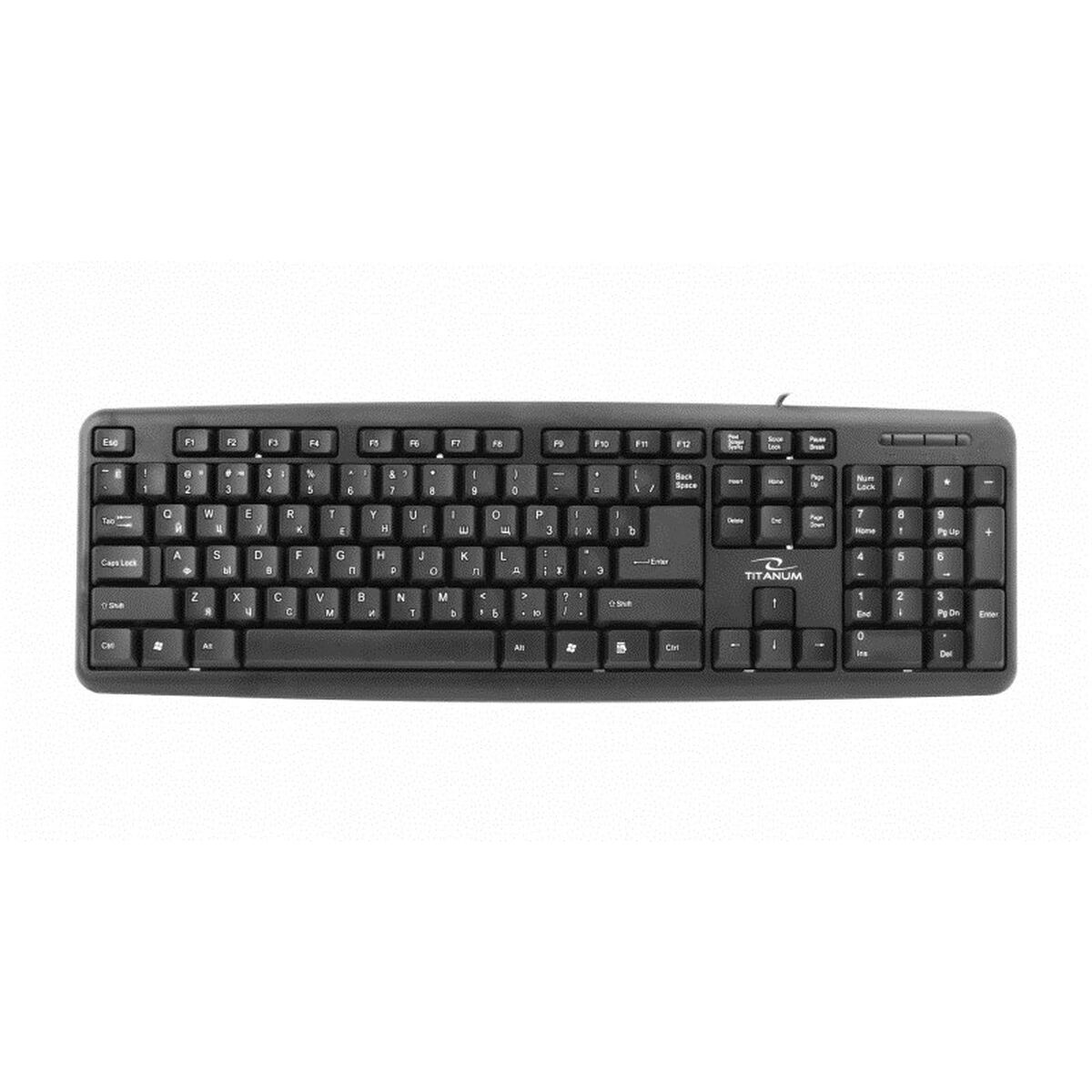 Keyboard Titanum TKR101 Black Monochrome English Russian QWERTY - CA International   #