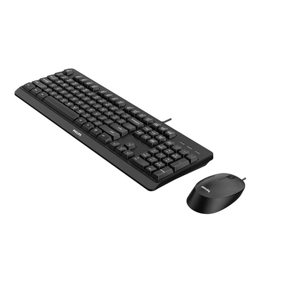 Keyboard and Mouse Philips SPT6207BL/16 Spanish Qwerty - CA International   #