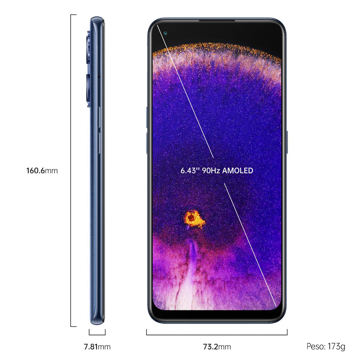 Smartphone Oppo Find X5 Lite 6,43" 8 GB RAM 256 GB Schwarz Dimensity 900 - CA International 