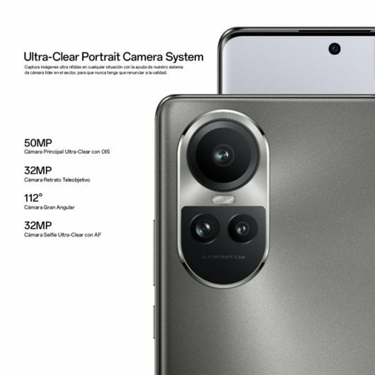 Smartphone Oppo OPPO Reno10 Pro 5G 6,7" 256 GB 12 GB RAM Octa Core Snapdragon 778G Grau Silberfarben - CA International 