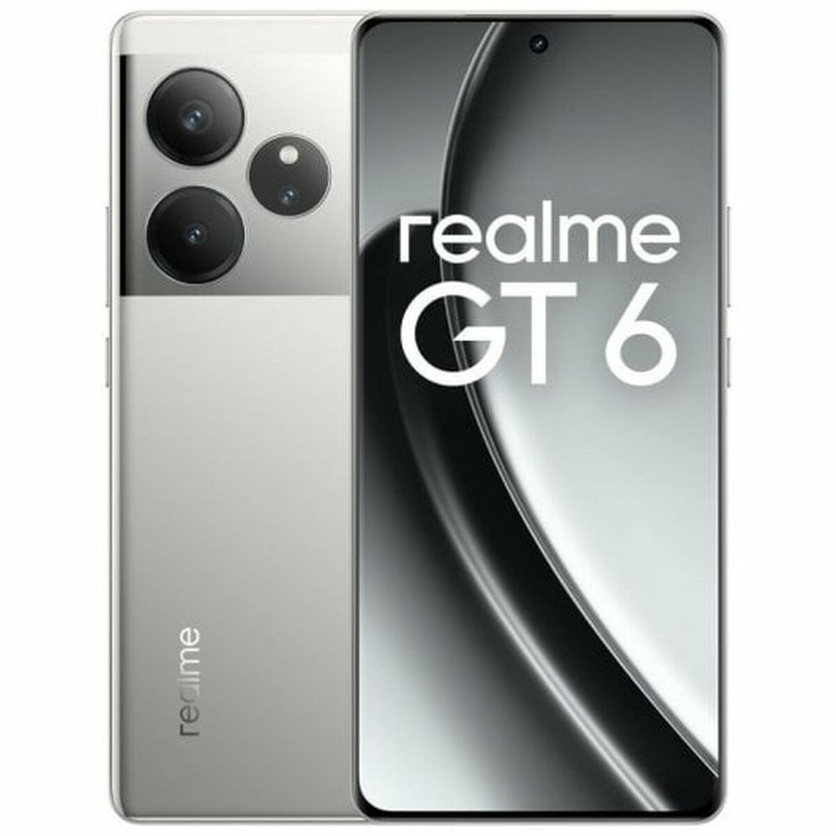 Smartphone Realme GT6 16-512 SV Octa Core 16 GB RAM 512 GB Silberfarben - CA International  