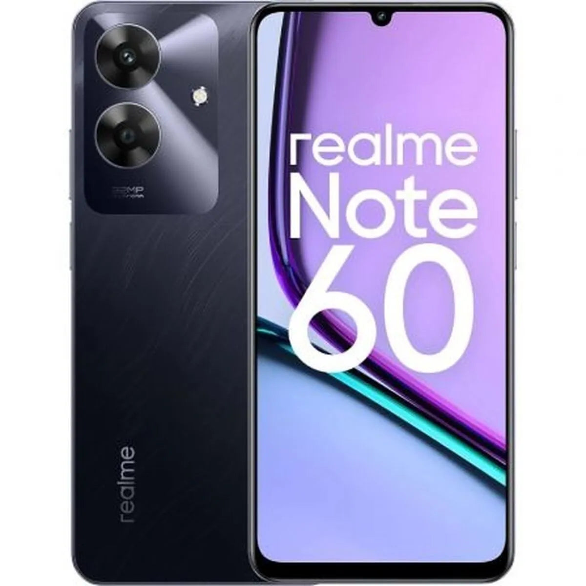 Mobile telephone for older adults Realme NOTE 60 4-128 BK Octa Core 4 GB RAM 128 GB Black 6,74" - CA International