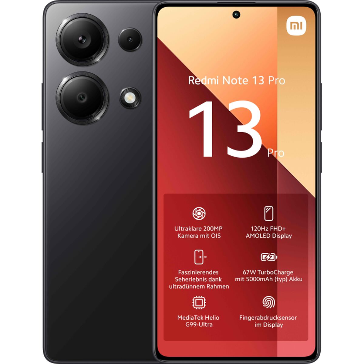 Smartphone Xiaomi Redmi Note 13 Pro 6,67" 8 GB RAM 256 GB Black - CA International   #