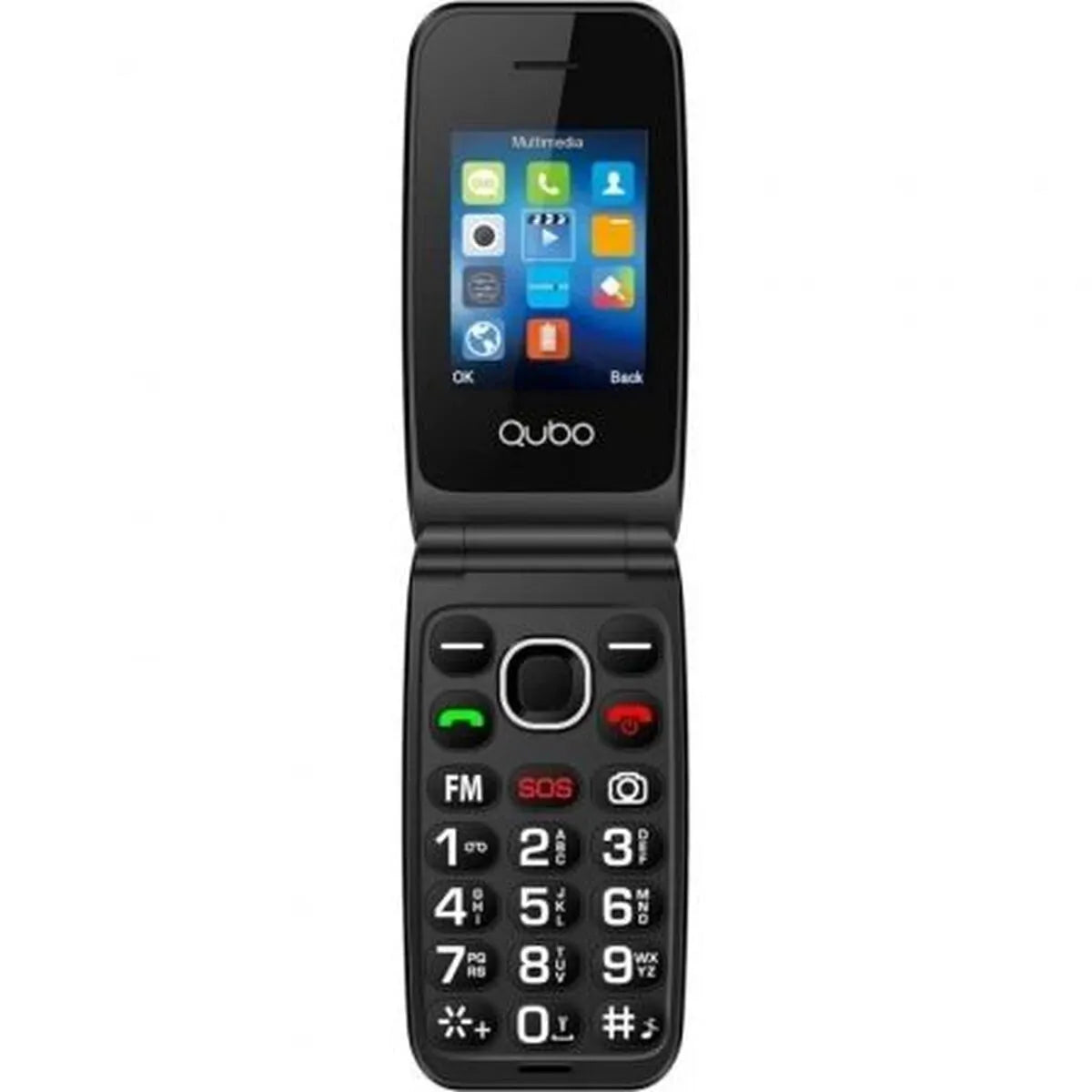 Mobile telephone for older adults Qubo NEO2NW BK SOS 2.4" 32 MB - CA International