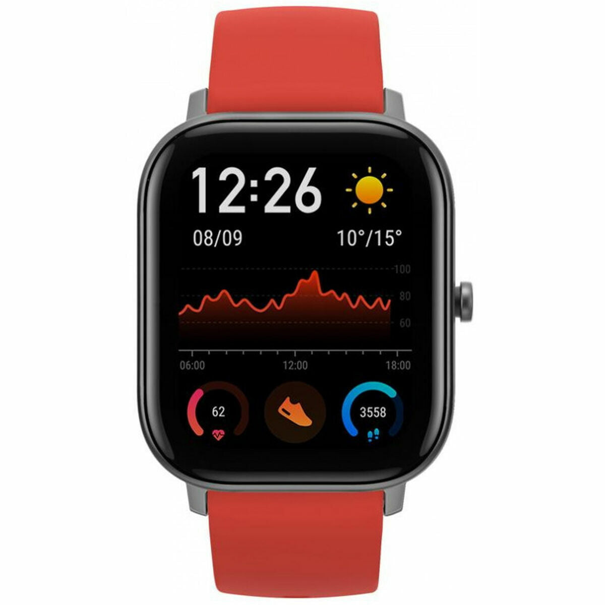 Smartwatch Amazfit GTS 1,65" AMOLED GPS 220 mAh Grau Orange 1,65" - CA International 