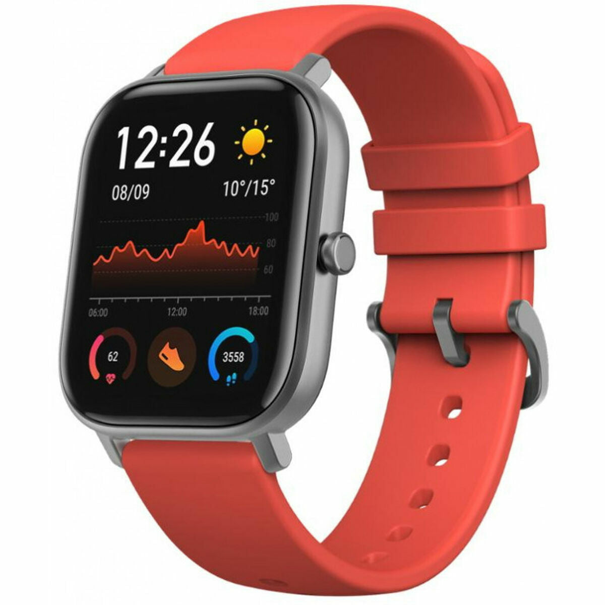 Smartwatch Amazfit GTS 1,65" AMOLED GPS 220 mAh Grau Orange 1,65" - CA International 