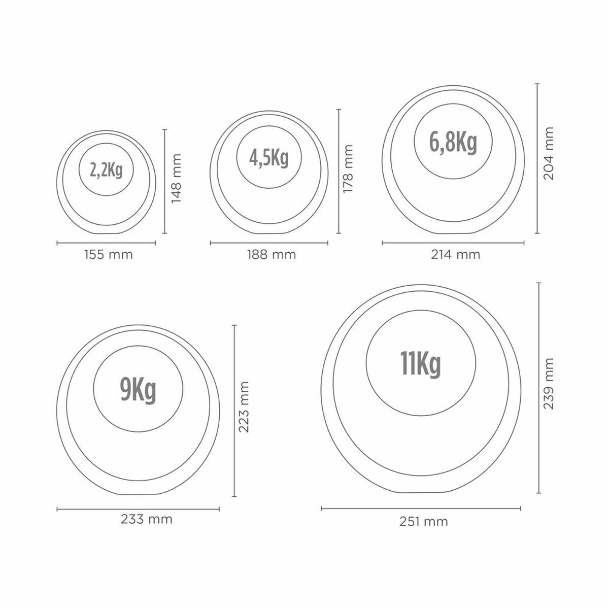 Kugelhantel Xiaomi FED 2,2 kg - CA International 