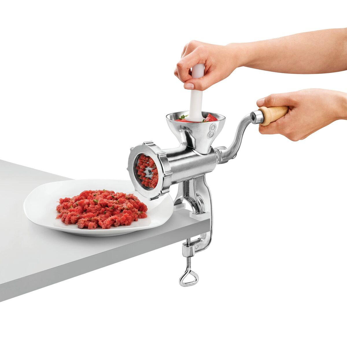 Meat Grinder Metaltex Large 3-in-1 Crank-handle - CA International   #