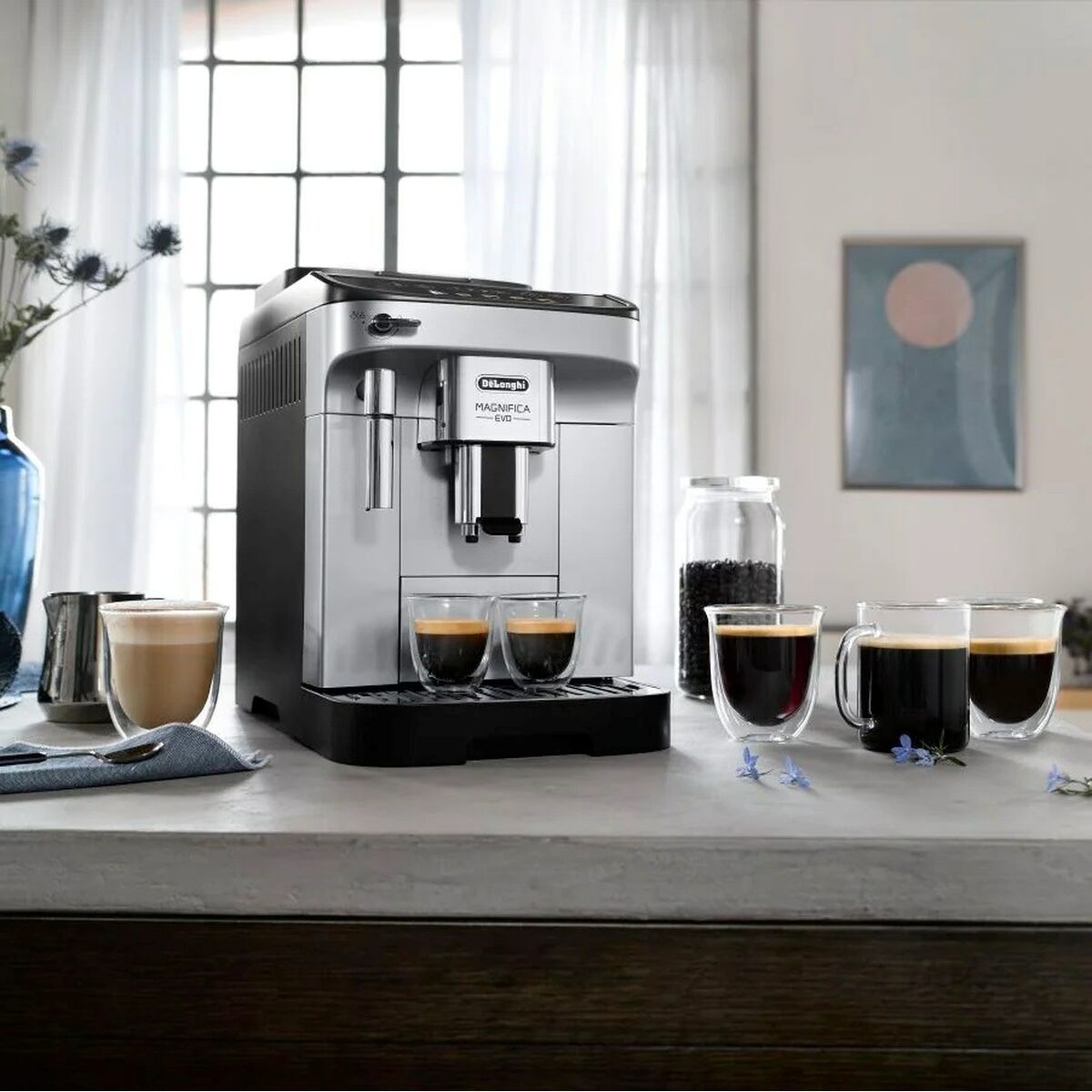 Superautomatische Kaffeemaschine DeLonghi ECAM 290.31.SB Silberfarben 1450 W 15 bar 250 g 2 Kopper 1,8 L - CA International 