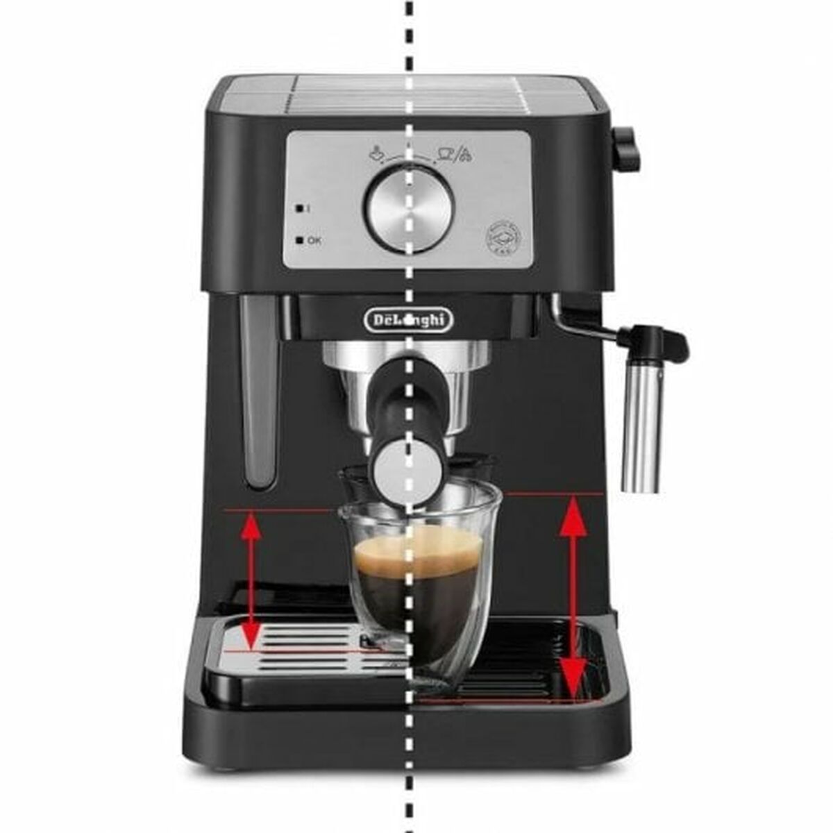 Express Manual Coffee Machine DeLonghi Stilosa Premium EC260.BK 1 L 15 bar 1100 W Black - CA International   #