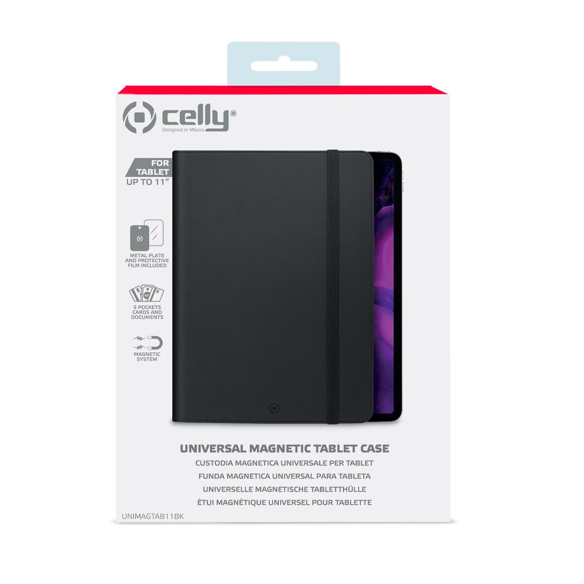 Tablet cover Celly UNIMAGTAB11BK Black - CA International   #