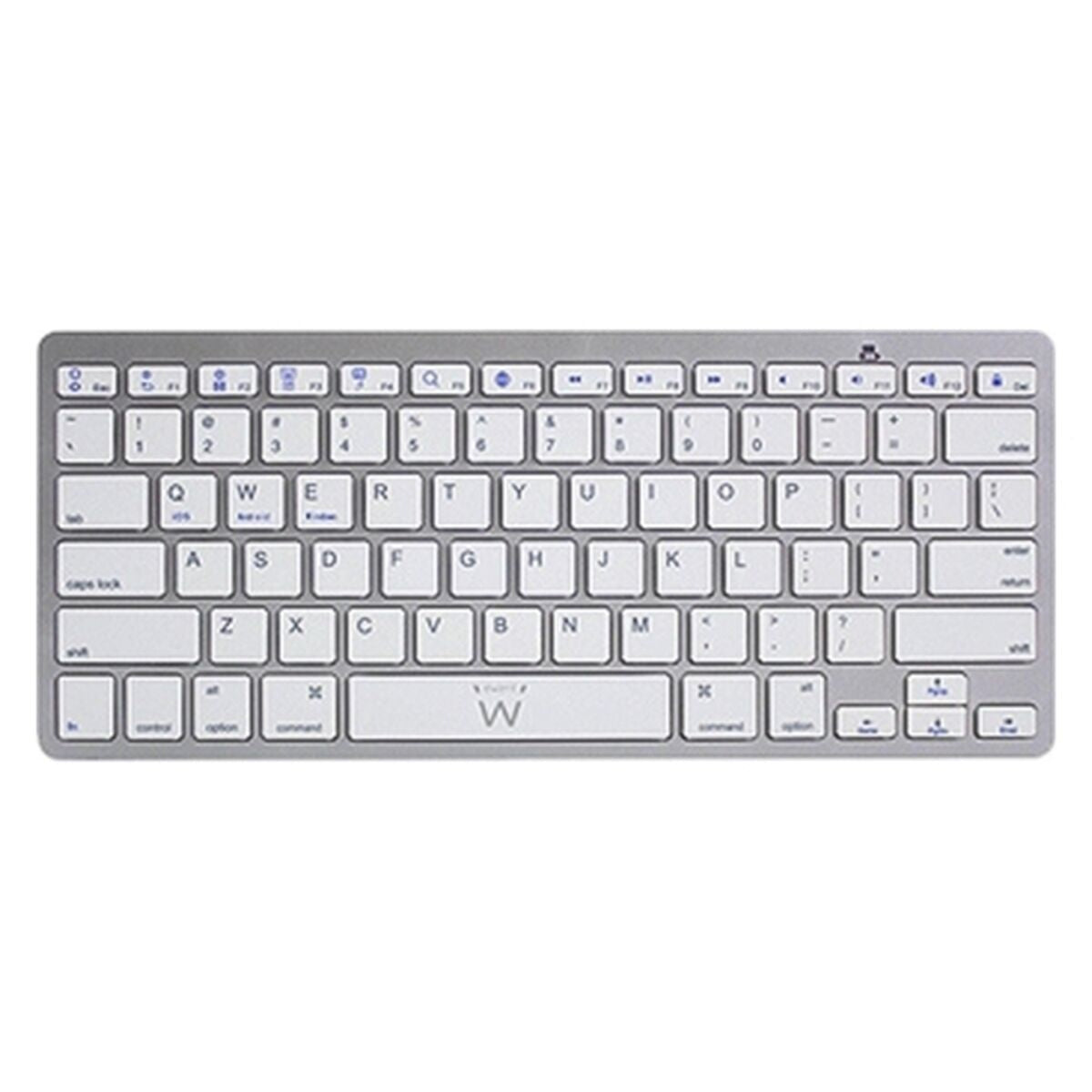 Bluetooth-Tastatur Ewent EW3161 Weiß Silberfarben - CA International  