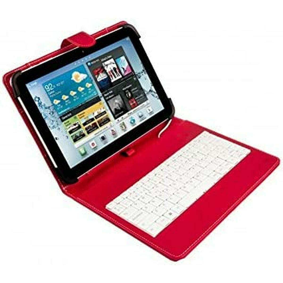 Hülle für Tablet und Tastatur Silver Electronics 111916140199 Rot Qwerty Spanisch QWERTY 9"-10.1" - CA International 