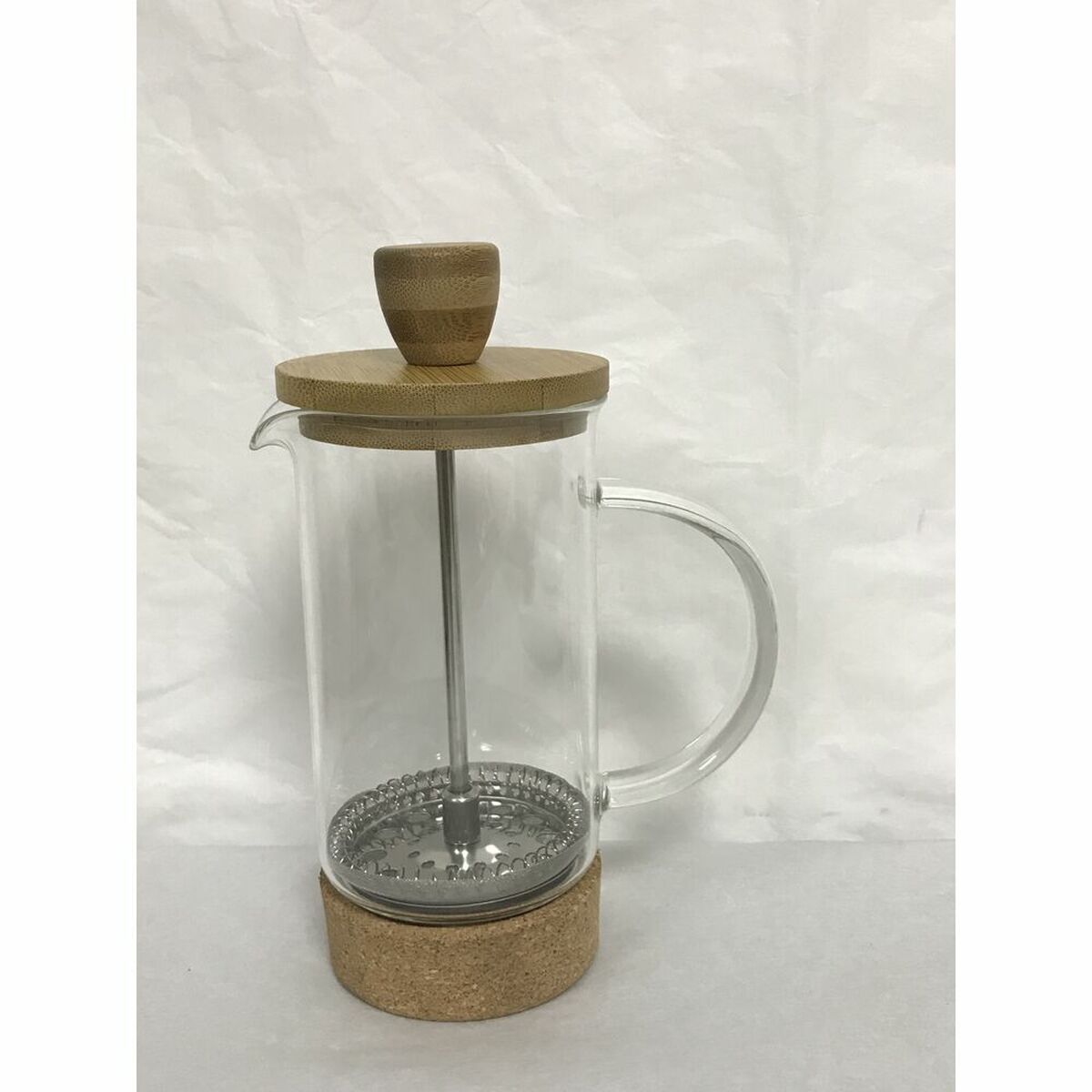 Kolben-Kaffeemaschine DKD Home Decor Durchsichtig natürlich Bambus Borosilikatglas 350 ml 16 x 9 x 18,5 cm - CA International 