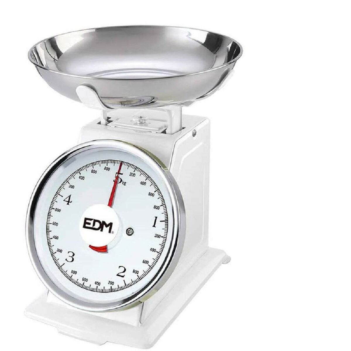 Retro-Küchenwaage EDM Weiß 5 kg 20,5 x 4 cm - CA International 