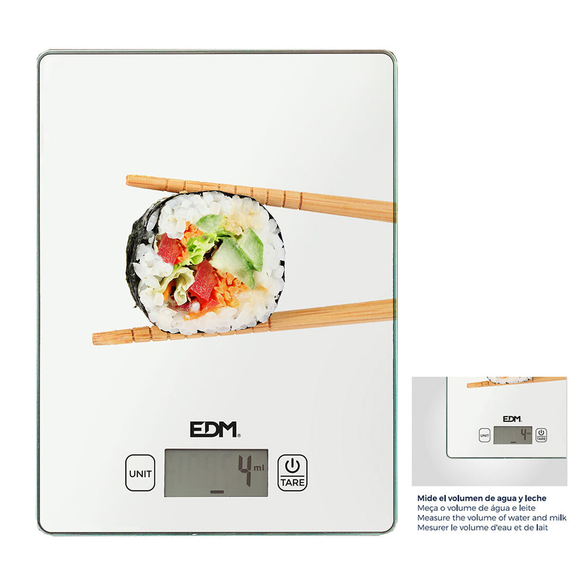 kitchen scale EDM White 5 kg (14 x 19.5 cm)-CA International