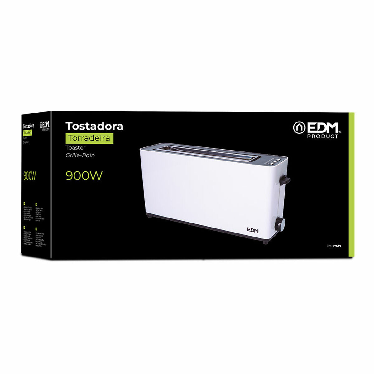 Toaster EDM White Design 900 W-CA International