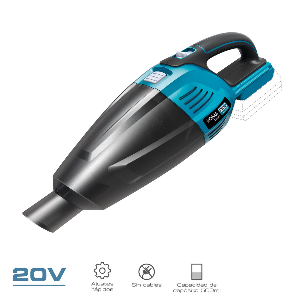 Handheld Vacuum Cleaner Koma Tools Pro Series 45,5 x 13,5 cm - CA International   #