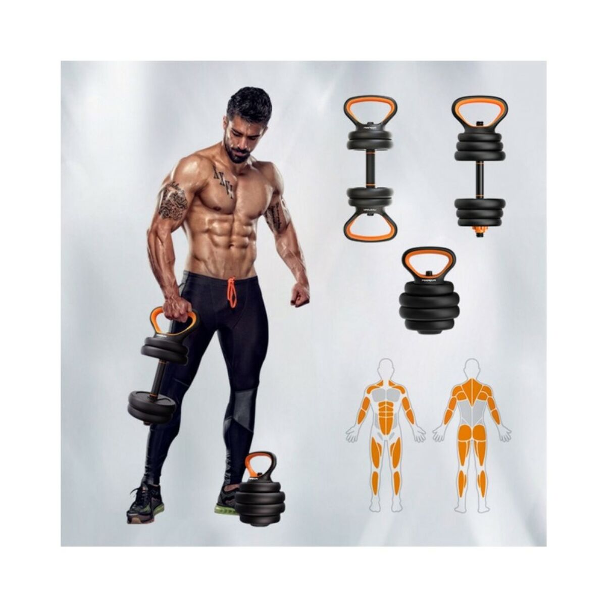 Kettlebell and Dumbbell Kit Xiaomi ORMANC10P 10 Kg - CA International   #