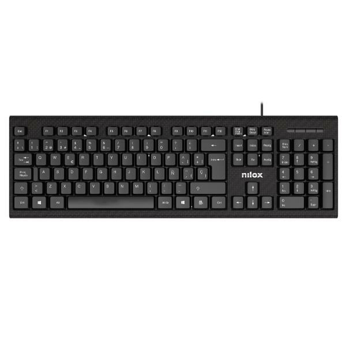 Keyboard Nilox NXKBE000011 Black Spanish Qwerty - CA International   #