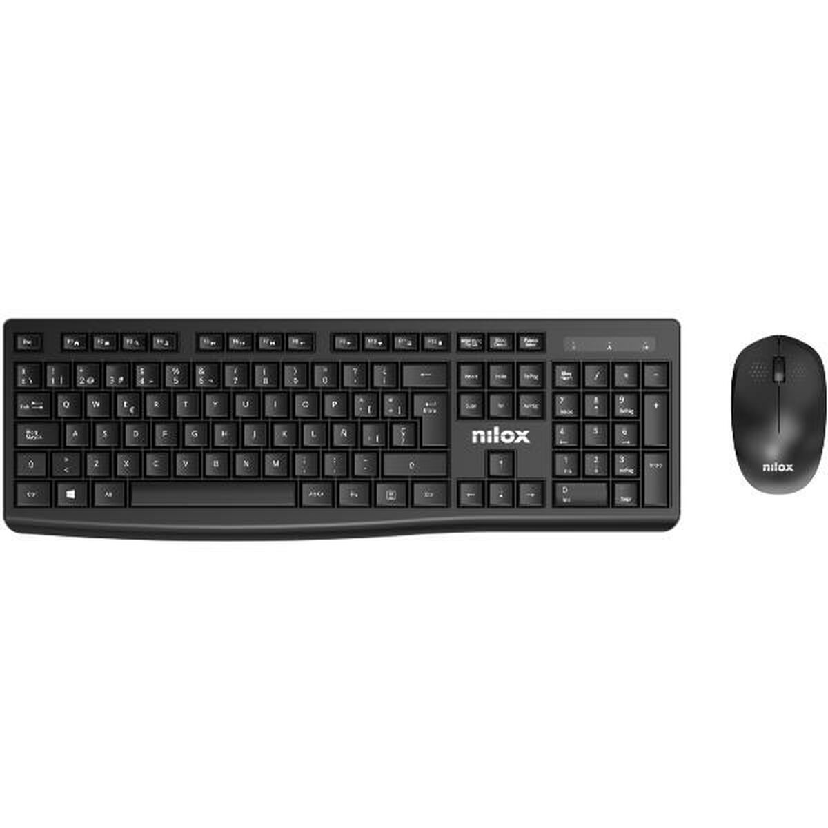 Tastatur mit Drahtloser Maus Nilox NXKMWE012 Qwerty Spanisch - CA International 