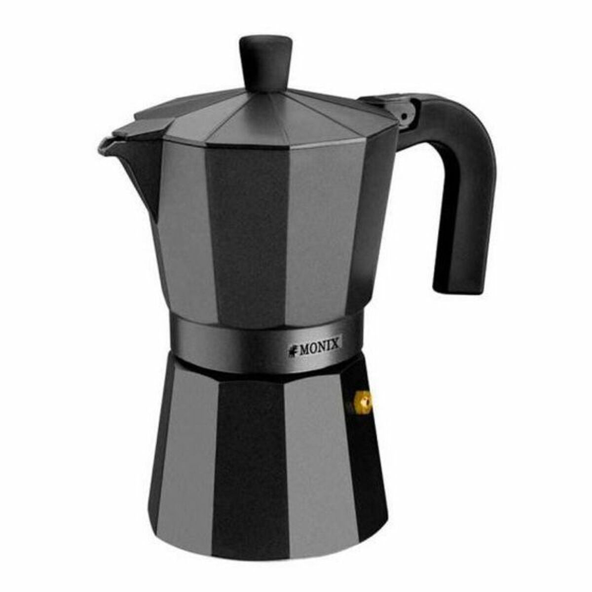 Italian Coffee Pot Monix Aluminium Black 9 Cups-CA International