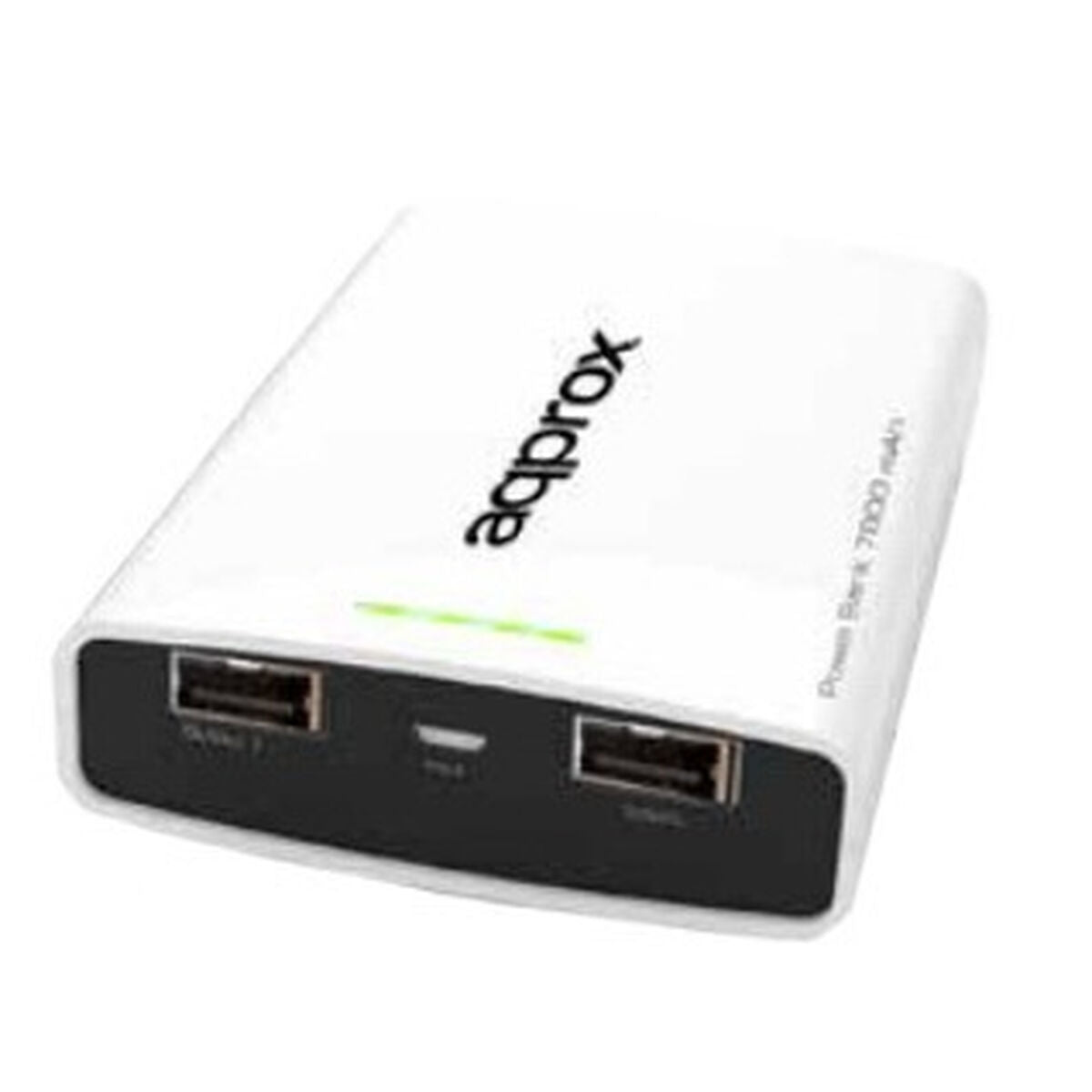 Power Bank approx! APPPB78EVW 7800 mAh 2 x USB Micro USB 5 V 1-2 A White Black/White - CA International   #