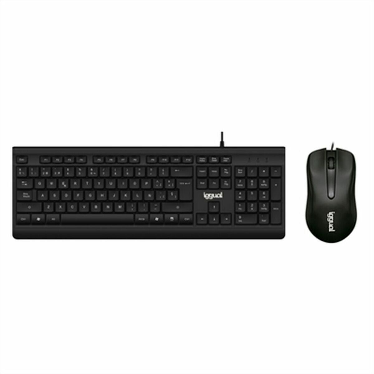 Tastatur mit Maus iggual IGG317617 Schwarz - CA International 