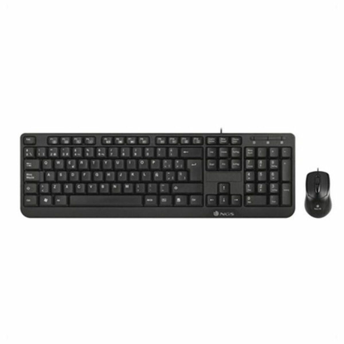 Keyboard and Optical Mouse NGS NGS-KEYBOARD-0271 Black QWERTY - CA International   #